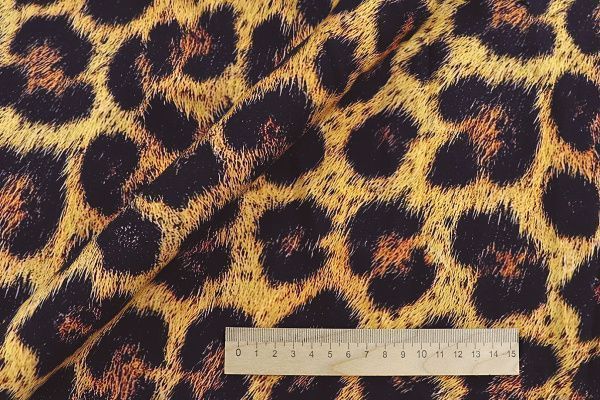 Штапель принт/леопард черно-желтый 1375-PY/D#3/C#1