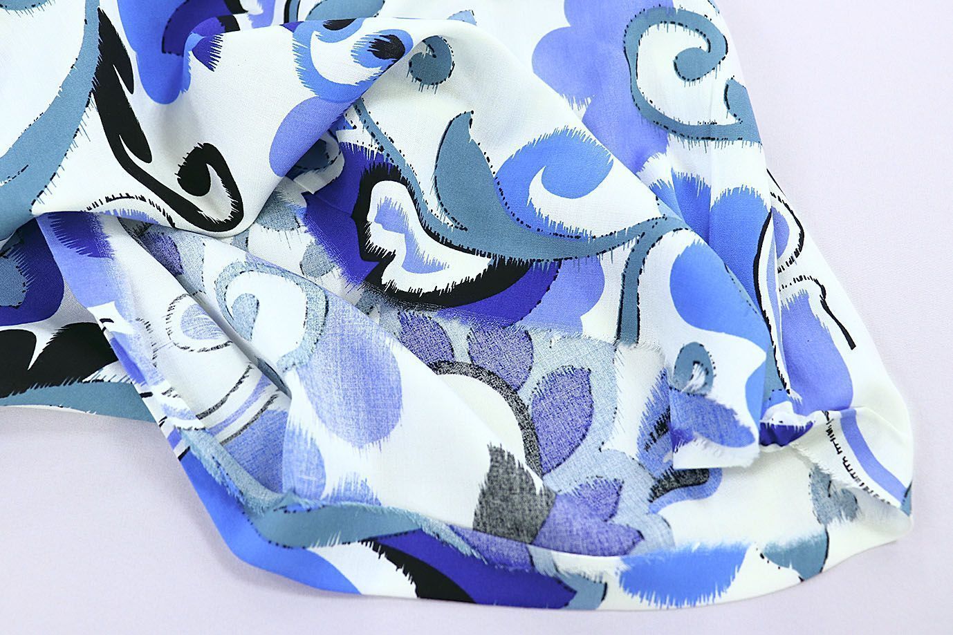 Штапель принт/сине-голубой на белом 1382-PY/D#6/C#4