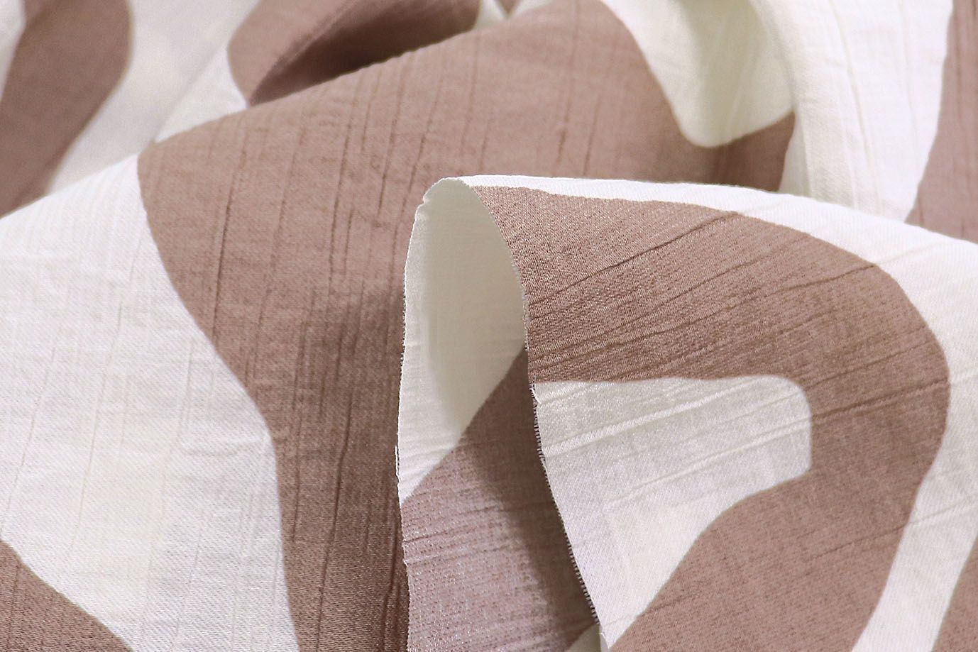 Лен N/R принт/коричнево-белый 3891-PY/D#4/C#4