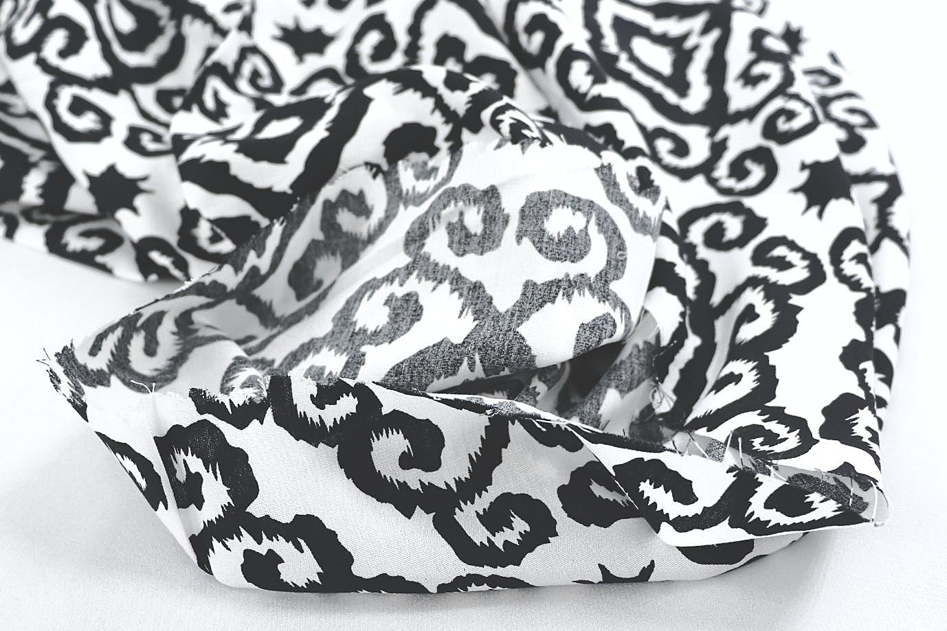 Штапель принт/узор черный на белом 1374-PY/D#31/C#5