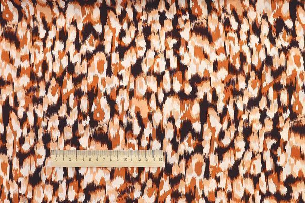 Блузочная ткань "SPH" принт/оранжево-черный 3607-PY/D#1/C#1