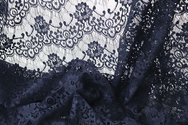 Гипюр "Реснички"/темно-синий 2818-PY/С#3