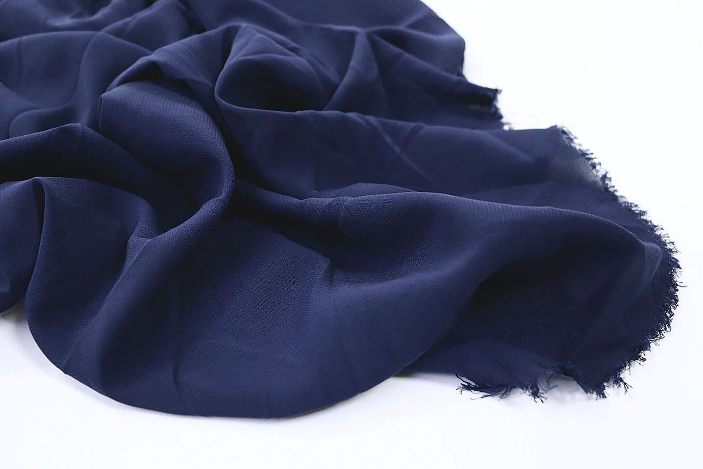 Шифон стрейч/темно-синий 673-PG/C#7