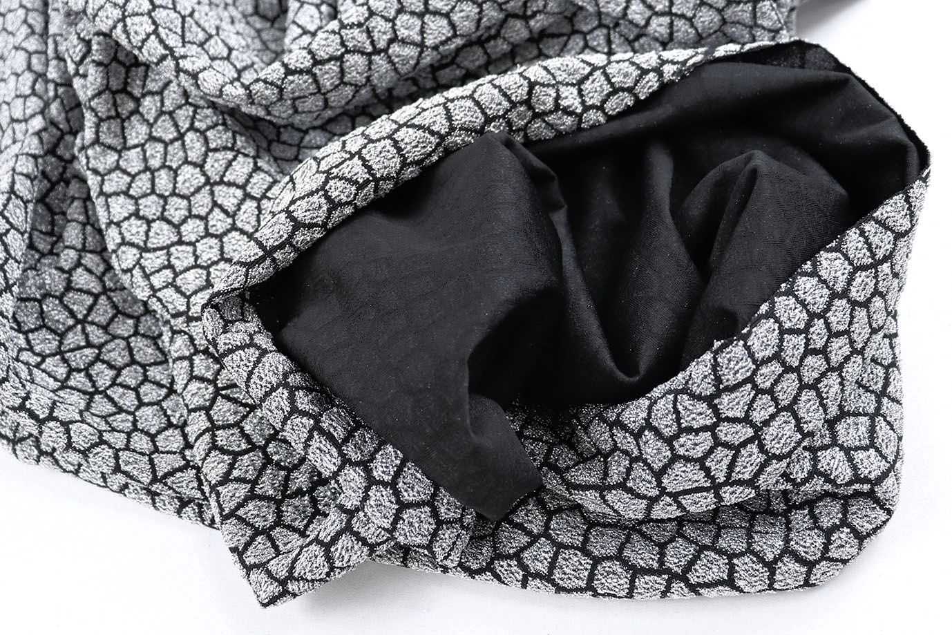 Трикотаж жаккард с люрексом принт/серебряный 4040-PY/D#3/C#1