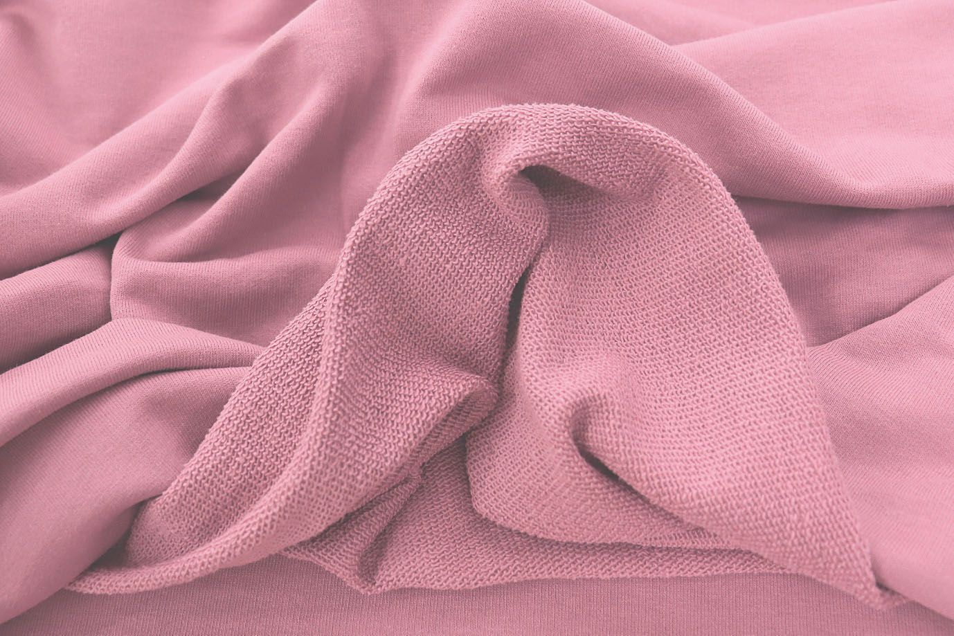 Трикотаж футер 3х нитка с петлей/розовый 0363/D#петля/C#розовый 17-1609TPX