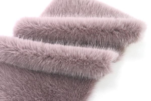 Искусственный мех "Песец" длинноворсовый/лиловый AP41102/D#289-220070-85/C#F2091