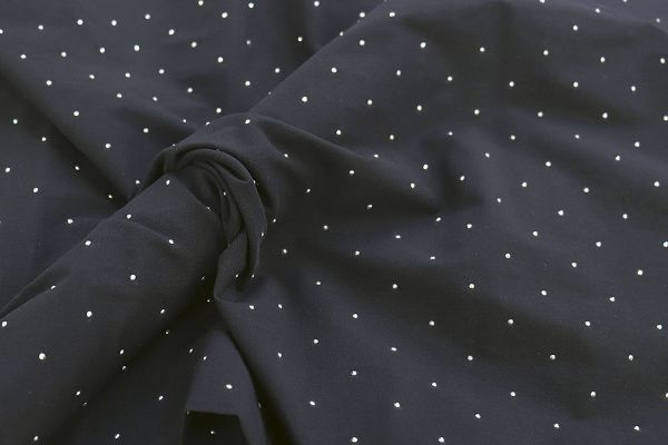 Хлопок нейлон со стразами/черный 3796-PY/C#7