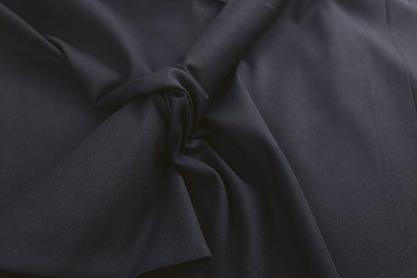Штапель твил стрейч/черный 4255-PY/C#Black