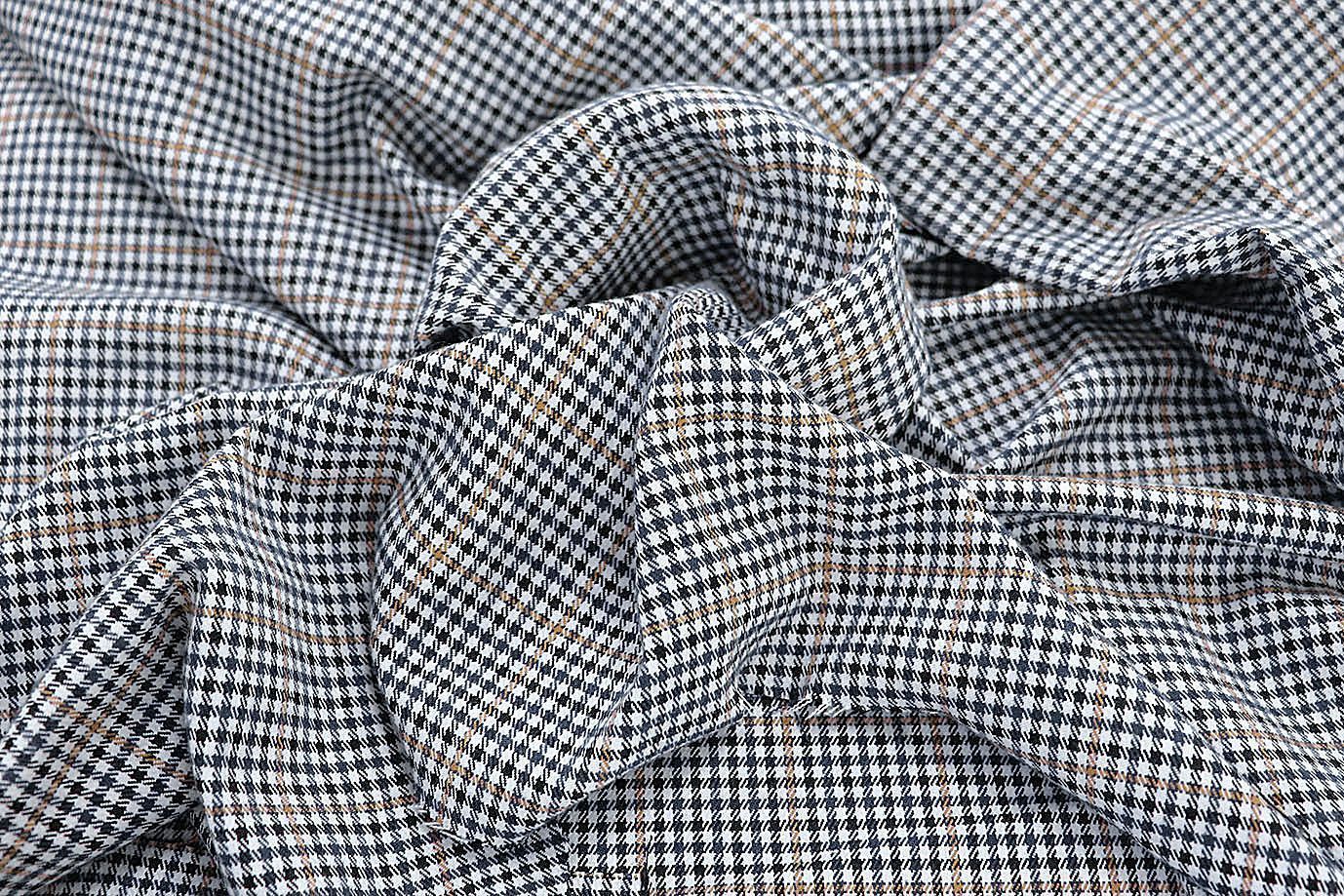 Костюмная ткань принт/клетка черно-белая 2581-PY/D#6/C#1