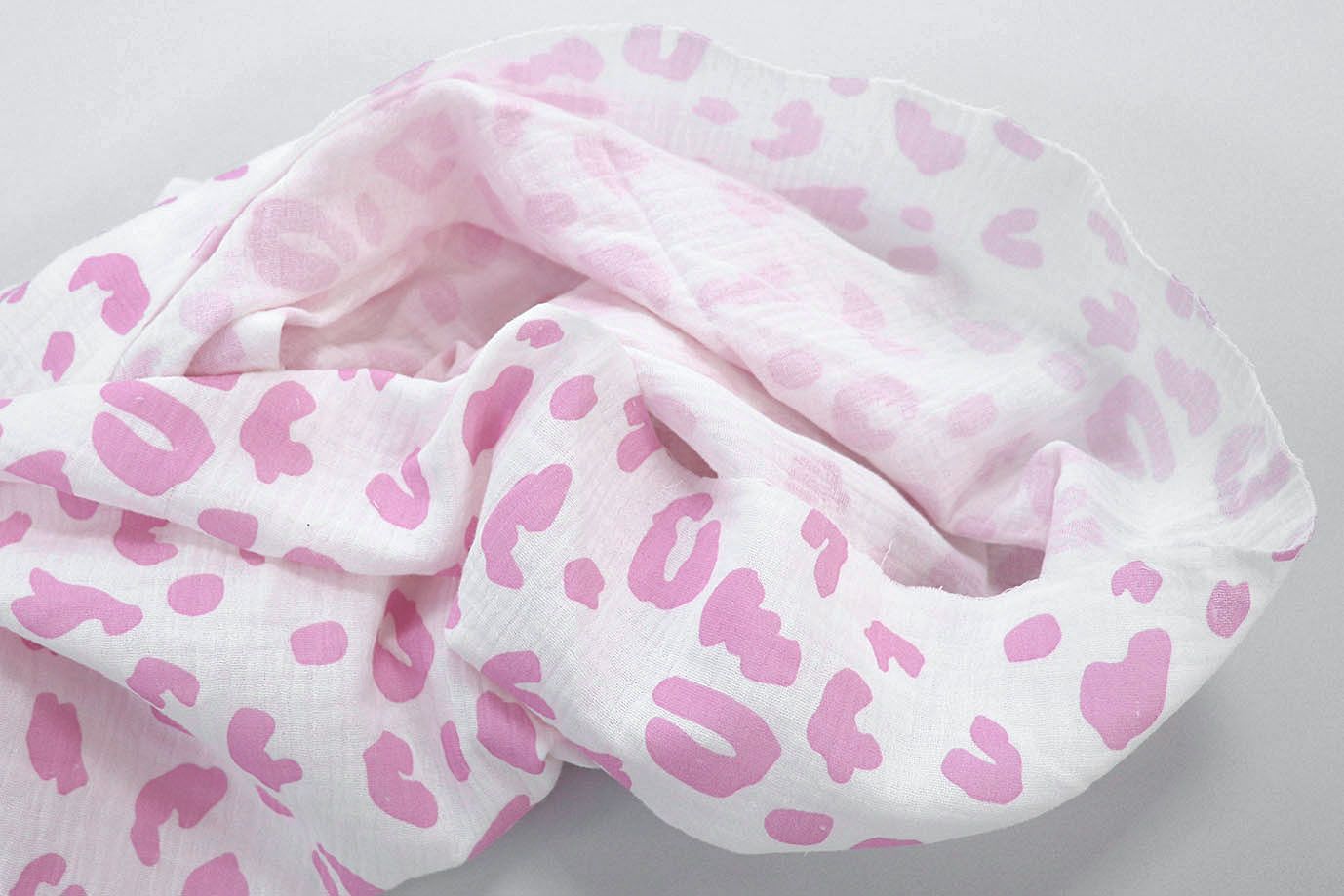 Муслин принт/розовый на белом 1393-PY/D#10/C#3