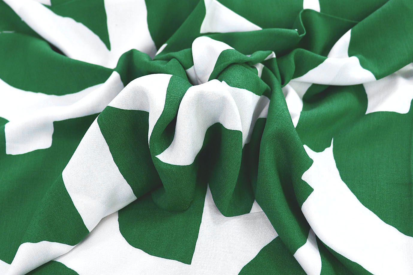 Штапель принт/бело-зеленый 1374-PY/D#8/C#2