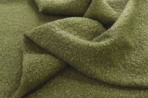 Пальтовая ткань "Букле"/болотный 7416/C#8