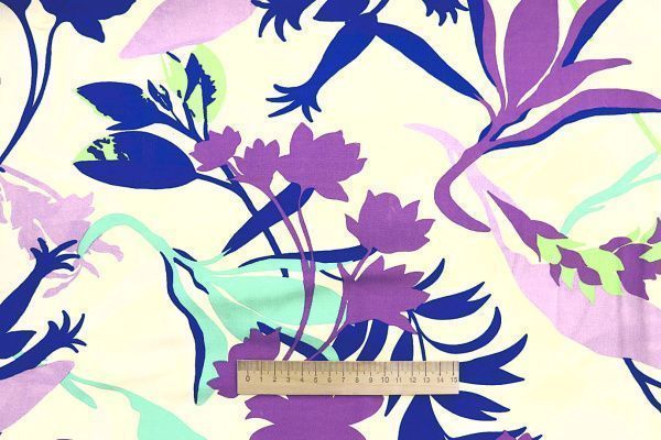 Штапель принт/цветы на молочном 3858-PY/D#18/C#1