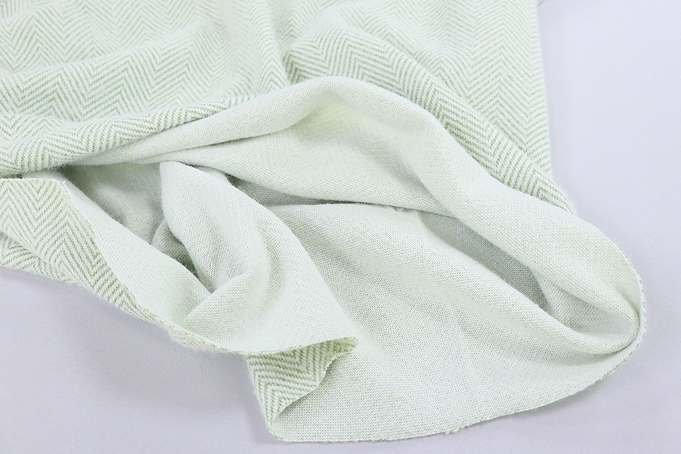 Трикотаж "Альпака" жаккард/елочка бело-мятная 812-PG/D#1/C#2