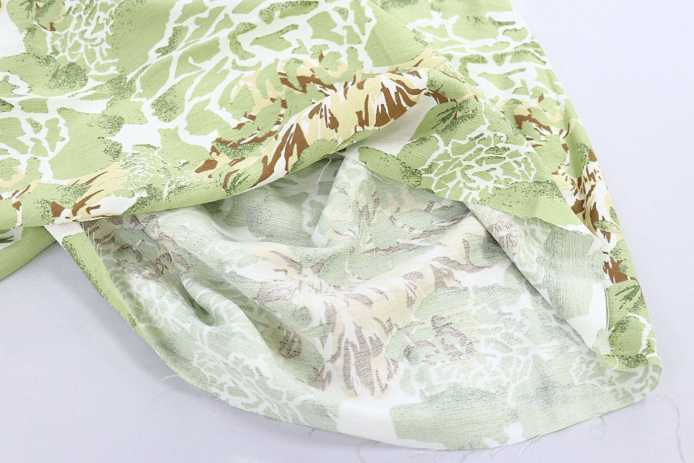 Лен БОХО принт/желто-зеленый на белом 3810-PY/D#1/C#1