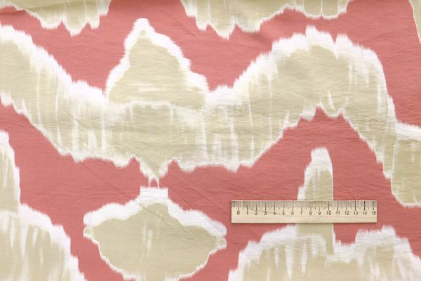 Купра принт/бежевый на коралловом 4072-PY/D#4/C#1