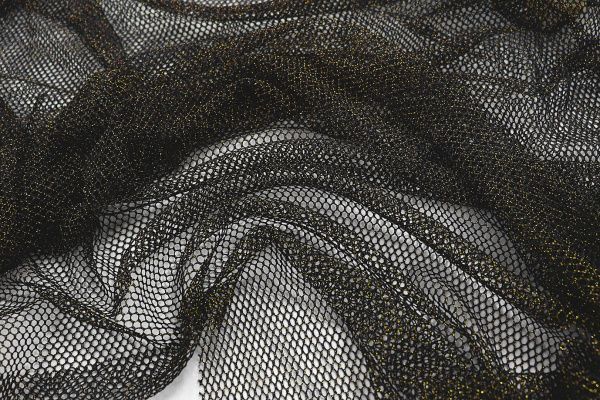 Сетка стрейч/черно-золотистый  2569-PY/С#1