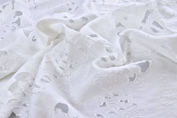 Блузочная ткань жаккард/белый 4030-PY/D#2/C#1