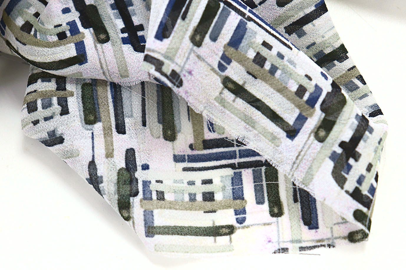 Шифон креп принт/сине-серый на белом 3639-PY/D#20/C#2