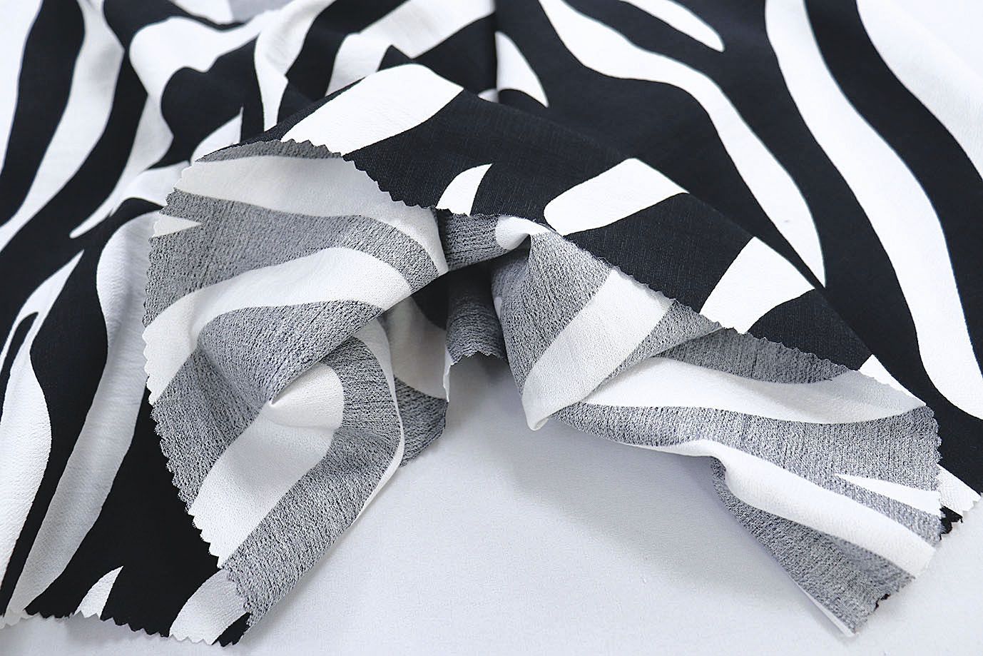 Лен БОХО принт/черно-белый 3879-PY/D#3/C#1