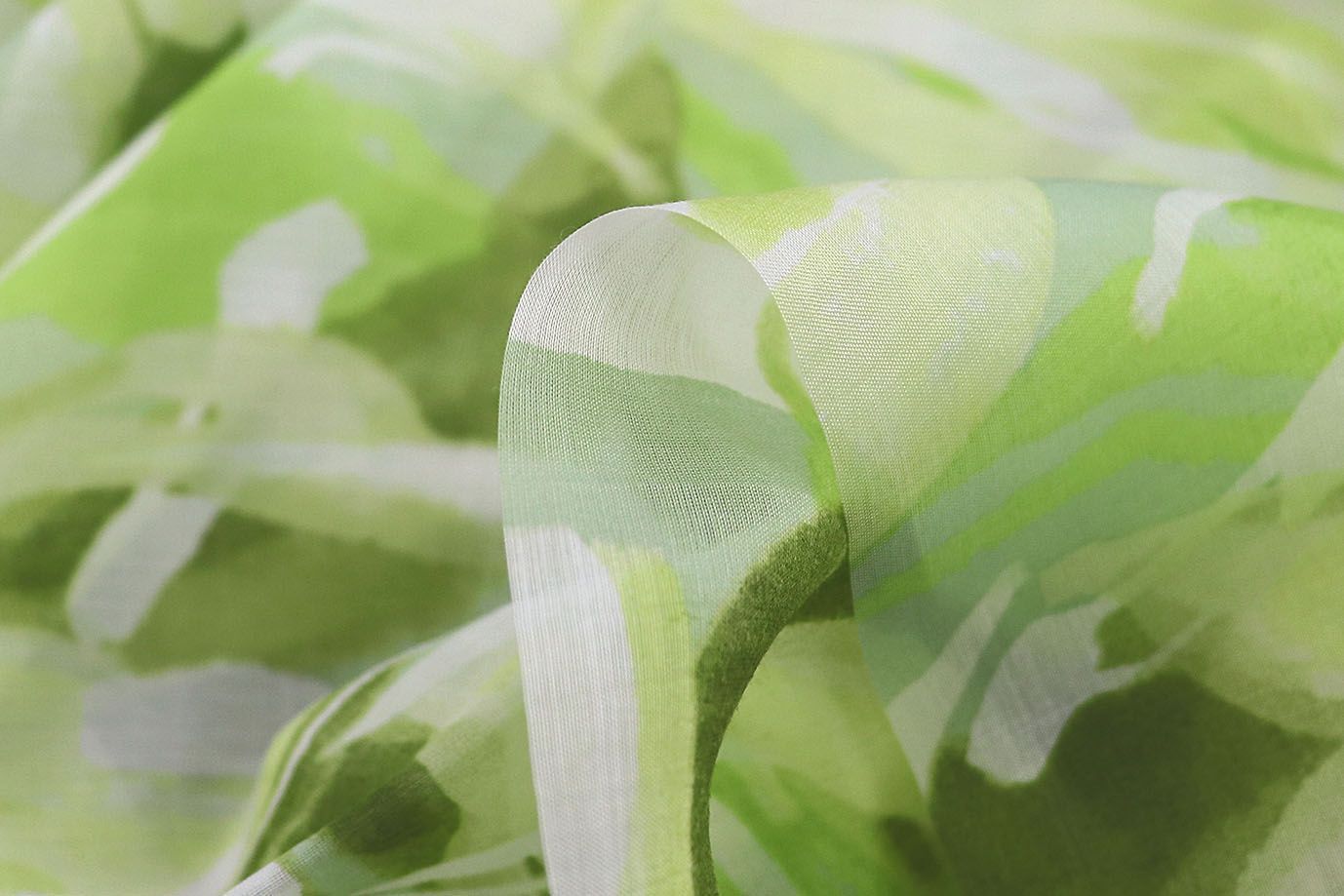 Органза принт/салатово-зеленый 3847-PY/D#6/C#1