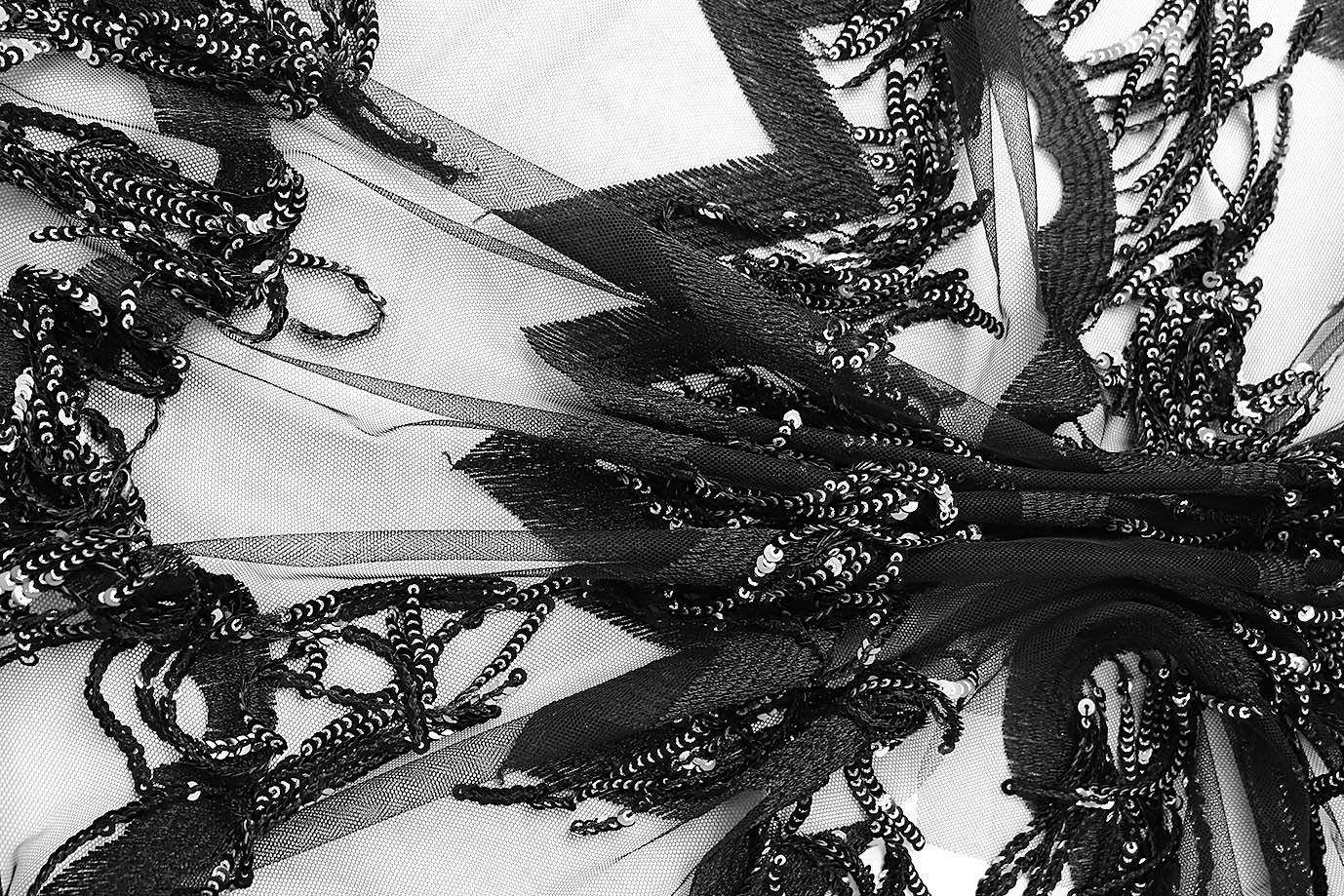 Сетка с пайетками/черный 2778-PY/D#19DY10145/С#1