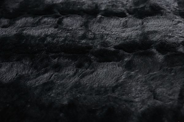 Искусственный мех "Мокрый"/черный 306081