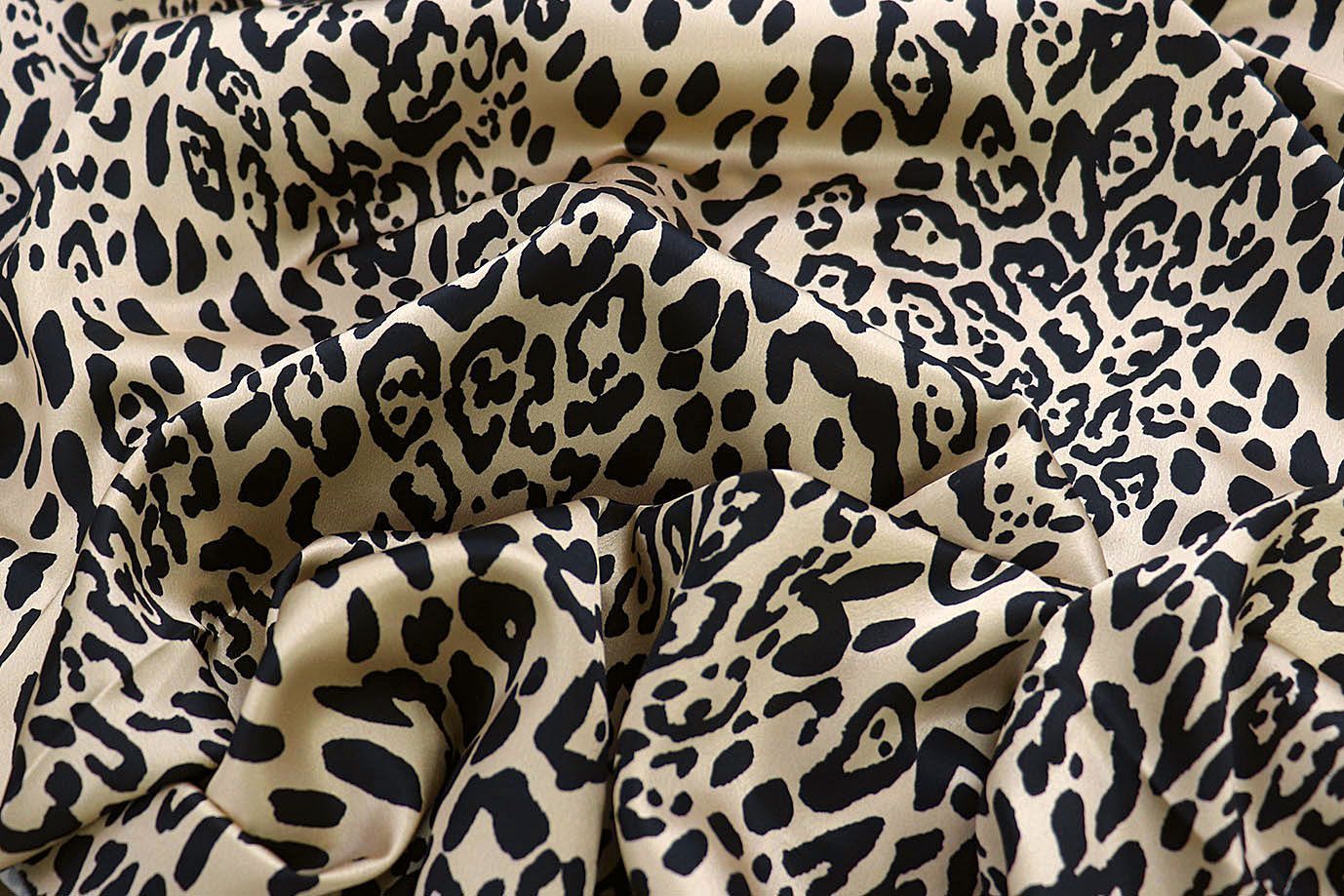 Шелк принт/леопард черно-молочный 3881-PY/D#3/C#1