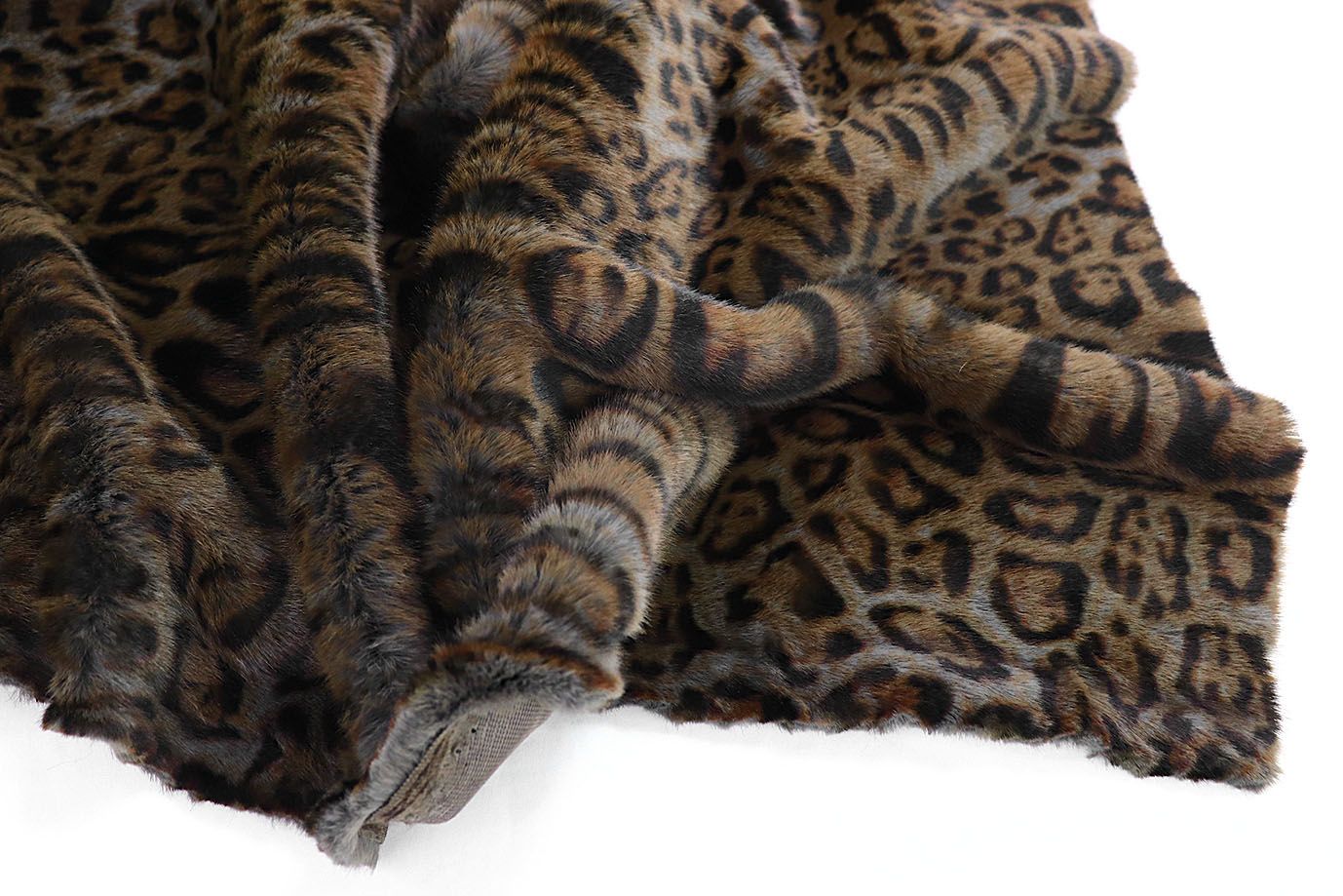 Искусственный мех "Леопард" принт/черно-коричневый AP2303014035/D#287-18101088/C#269 Grey Leopard