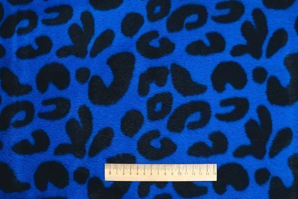 Искусственный мех "Норка" принт/черно-синий AP4304+EL/D#289-230120/C#C658