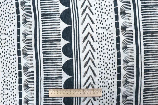 Лен принт/темно-синий на белом 4038-PY/D#5/C#1