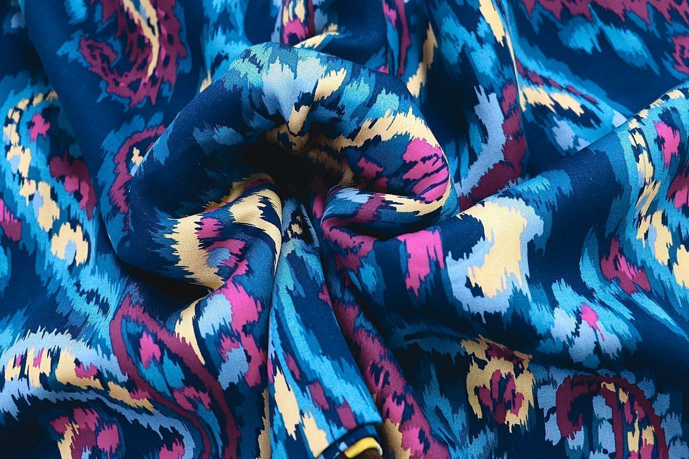 Штапель шелк "Роза" принт/сине-фиолетовый 3613-PY/D#4/C#1