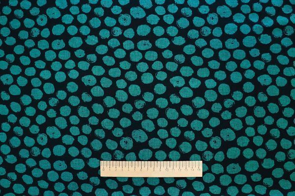 Трикотаж "Модал" принт/бирюзово-черный 3561-PY/D#1/C#2