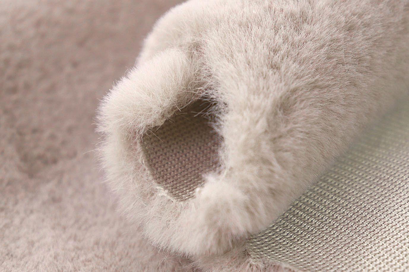 Искусственный мех "Кролик"/серовато-розовый AP230226012/D#3062207/C#2213