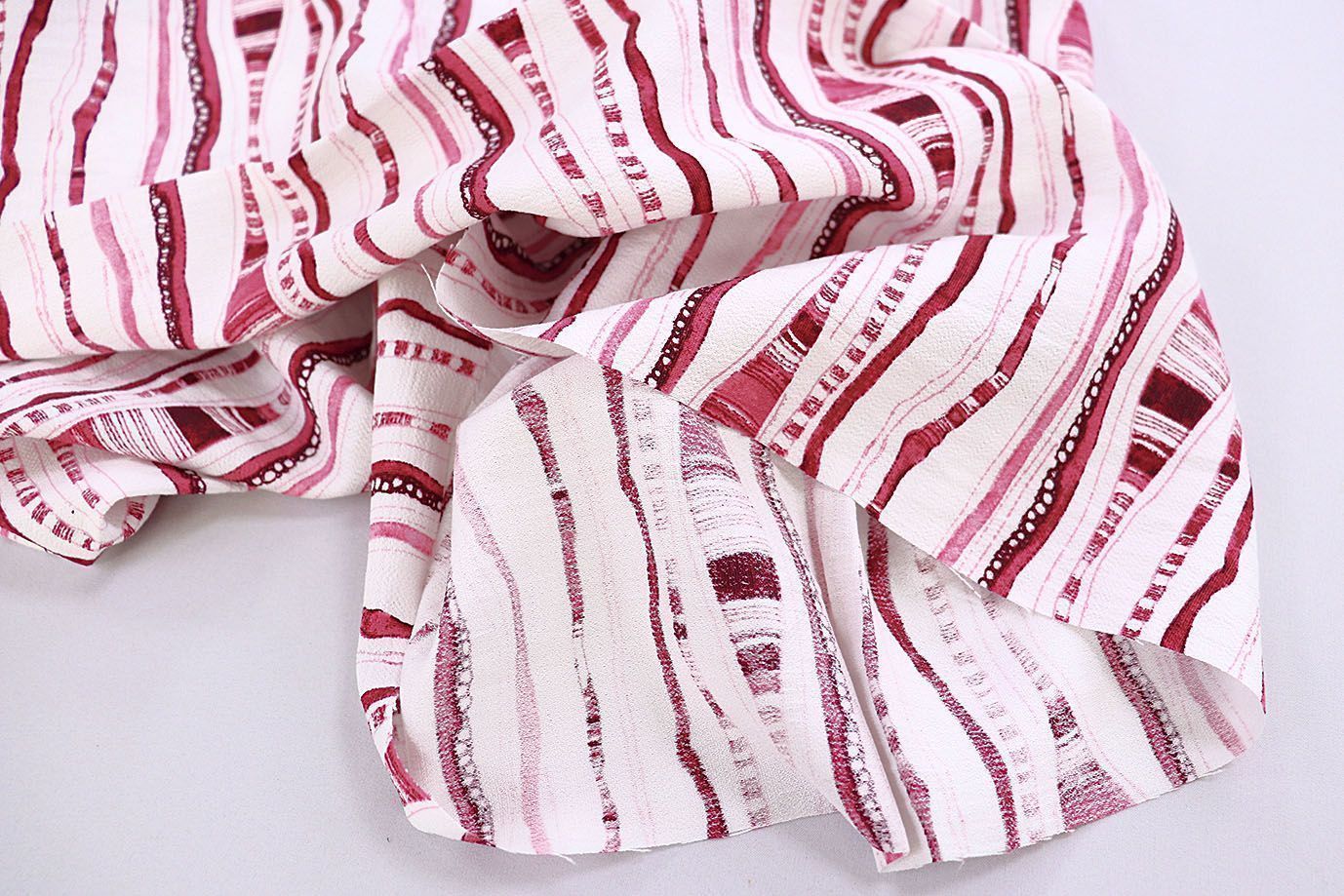 Лен БОХО принт/розовый на белом 3857-PY/D#11/C#2