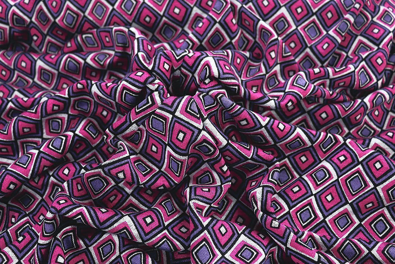 Трикотаж "Модал" принт/малиново-фиолетовый 3561-PY/D#5/C#3