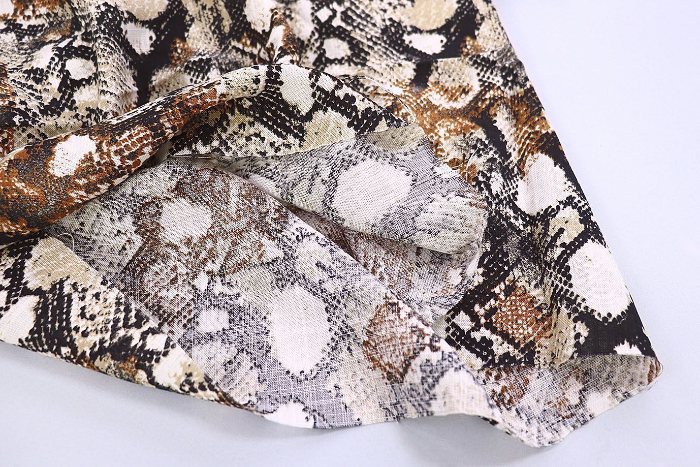 Лен TENCEL принт/черно-коричневый на бежевом 3846-PY/D#5/C#1