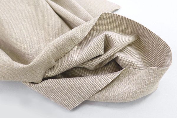 Пальтовый трикотаж "Гусиная лапка" принт/бежевый 2809-20-PY/C#2 (10529)