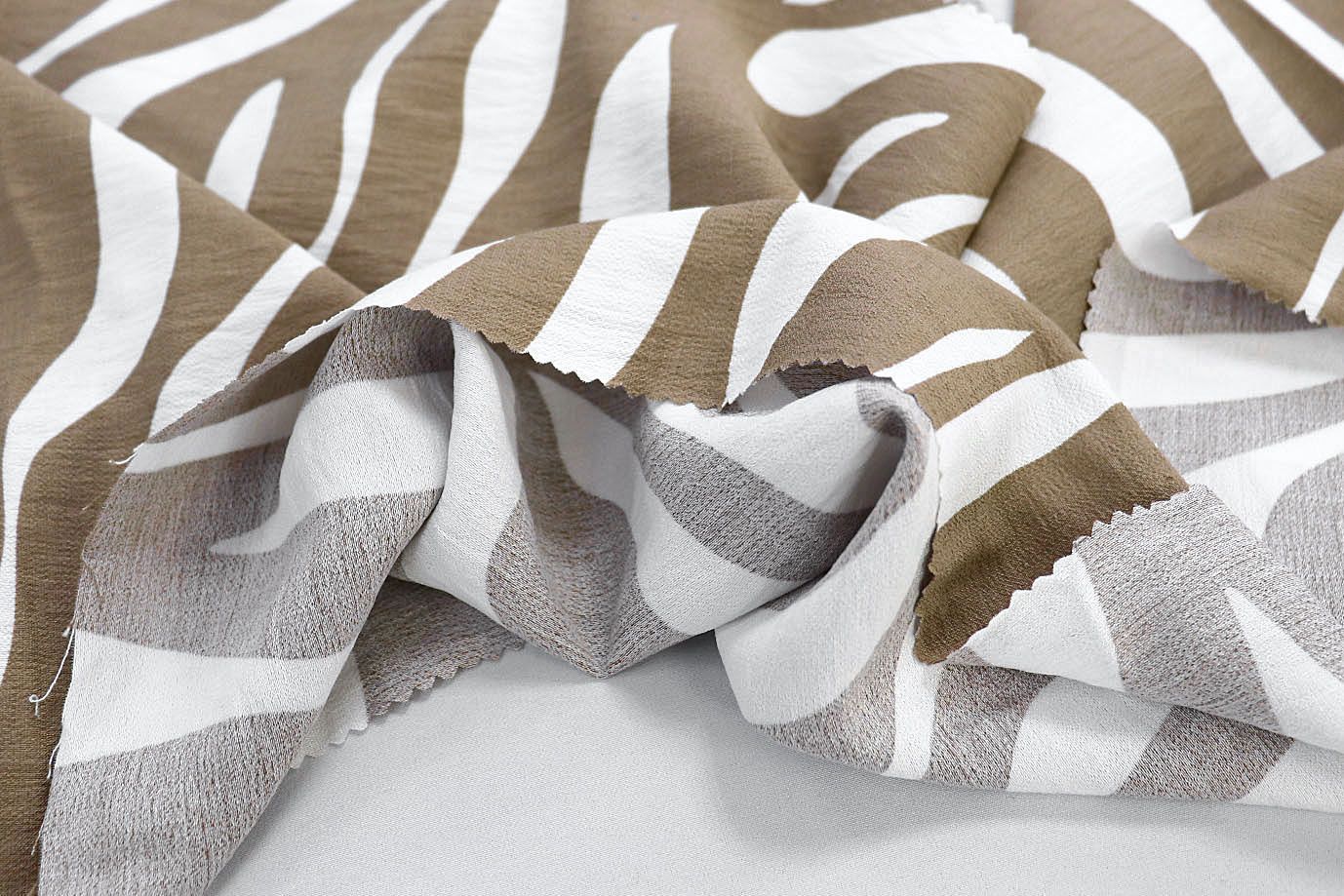 Лен БОХО принт/коричнево-белый 3879-PY/D#3/C#3