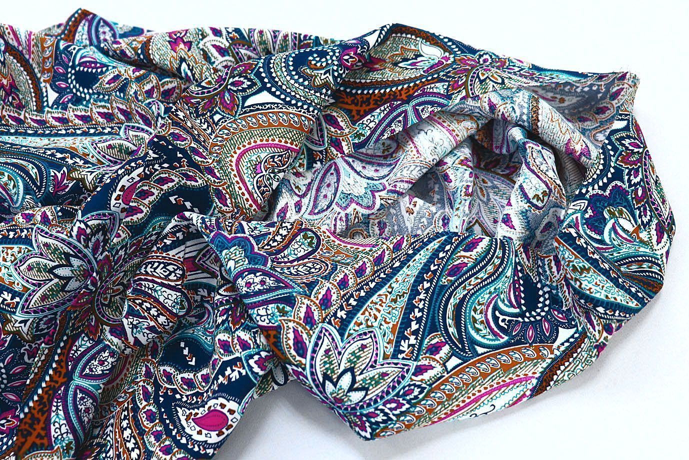 Штапель принт/узор темно-синий 3861-PY/D#2/C#1