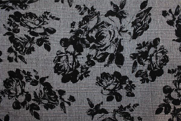 Костюмная ткань флок/черный 2208A/D2/C1