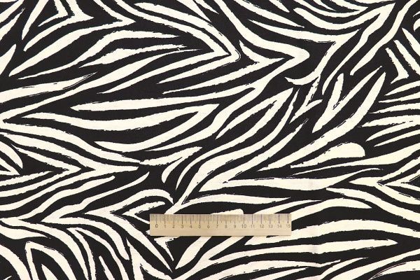 Лен БОХО принт/черно-молочный 3851-PY/D#3/C#1