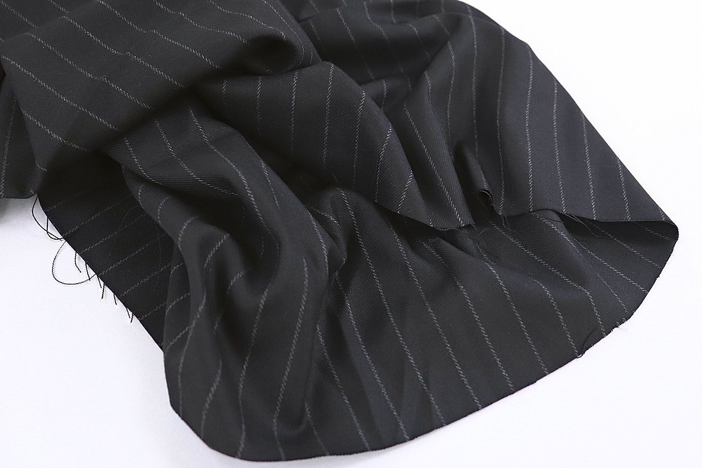 Костюмная ткань/полоска черная 3764-PY/C#2 Black (39223)