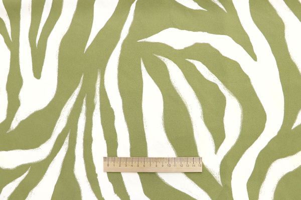 Костюмная ткань "Барби" стрейч принт/болотно-белый 3827-PY/D#3/C#1