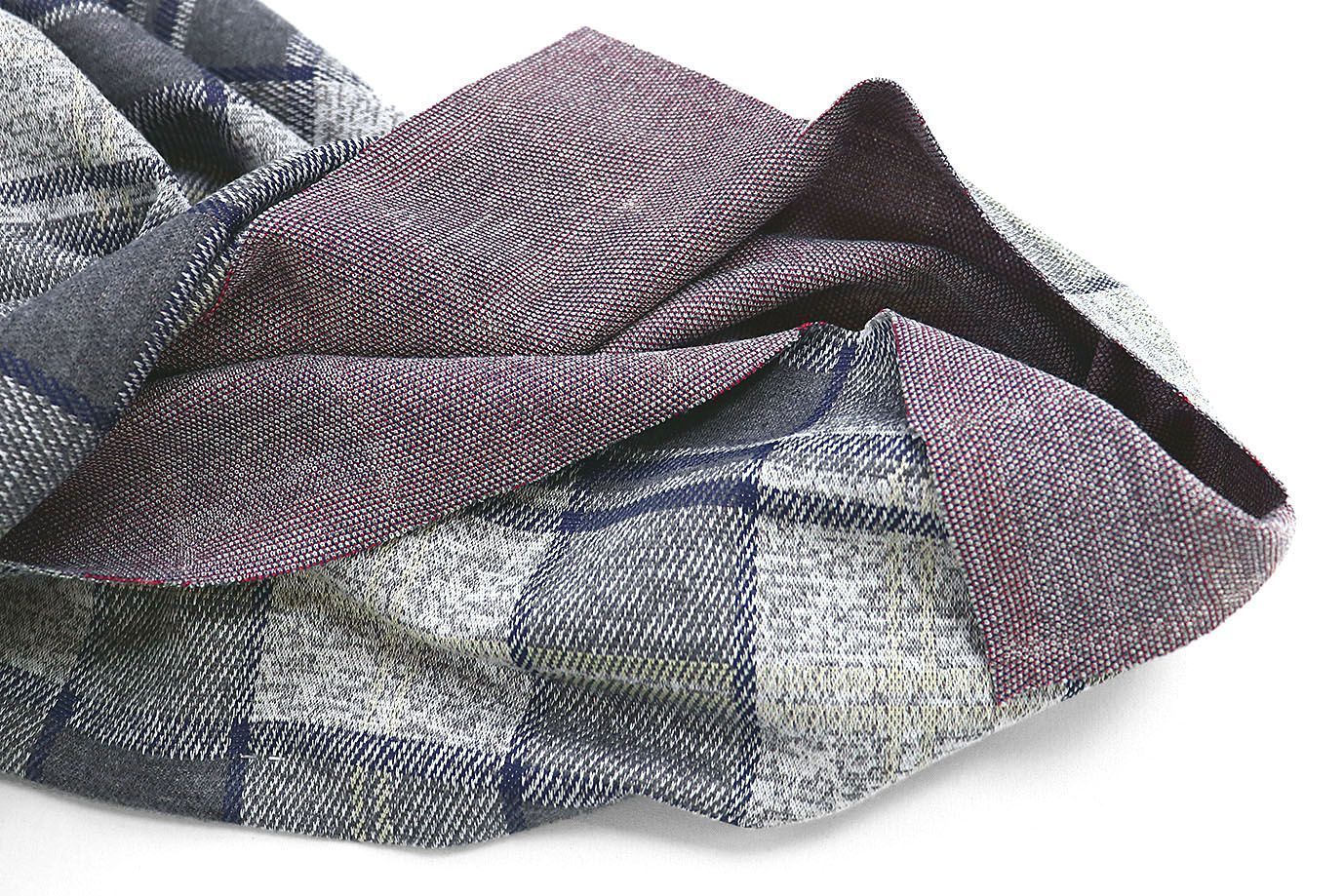 Трикотаж жаккард принт/клетка серая 3257-22-PY/D#26/C#1