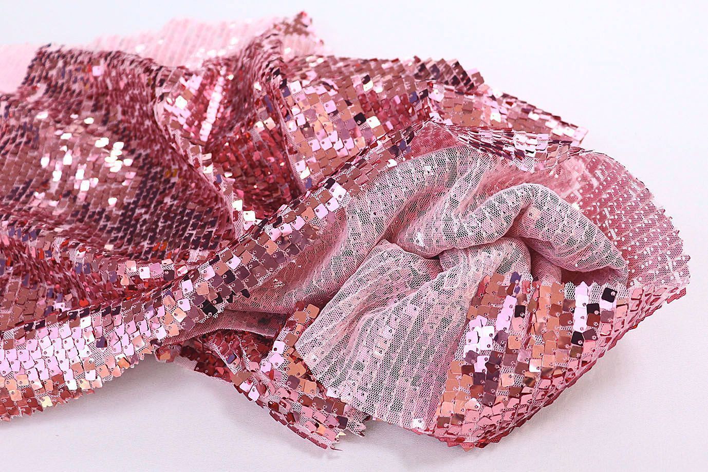 Сетка с квадратными пайетками/темно-розовый 2036/D#1/C#7
