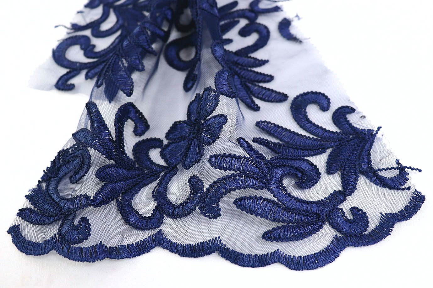 Сетка с вышивкой/синий 2041/D#1/C#4