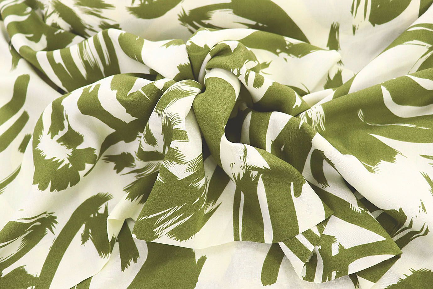 Штапель принт/зелено-молочный 1374-PY/D#17/C#5 (7532)