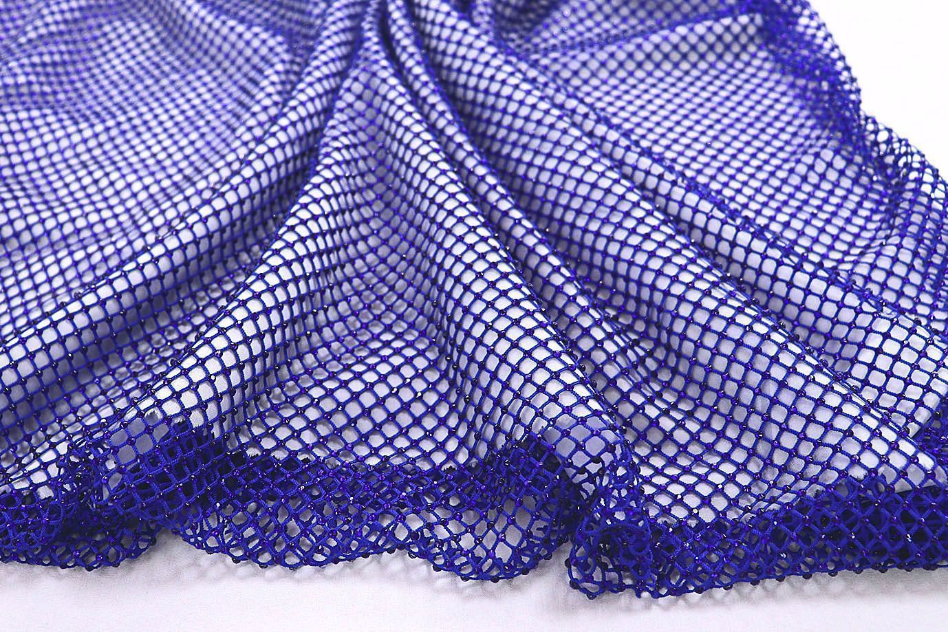 Сетка со стразами/ярко-синий SSR-724/C#3