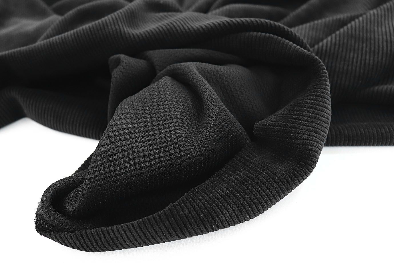 Трикотаж вельвет/черный 3699-PY/C#2